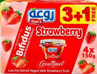 Raw'a Fruit Yogurt Strawberry, QAR 8.75 at Rawabi Hypermarket