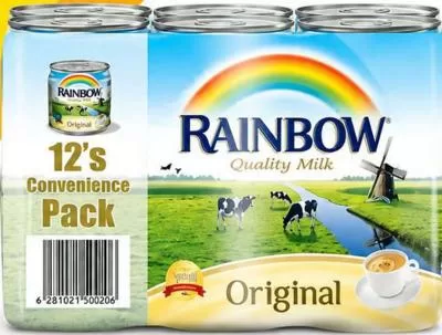 Rainbow Evaporated Milk Original, QAR 28.00 at Rawabi Hypermarket