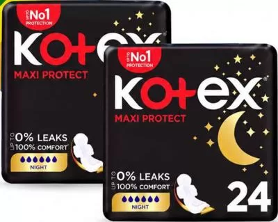 Kotex Maxi Night Long Protect 24s, QAR 20.00 at Rawabi Hypermarket