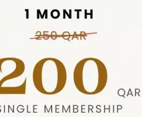 1 MONTH SINGLE MEMBERSHIP, QAR 200.00 at Smart Fitness Gym