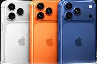 iPhone 17 Pro Max (Arabic Version) - Silver, Orange, Blue, QAR 4,395.00 at Rawabi Hypermarket