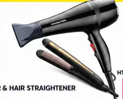 HAIR DRYER & HAIR STRAIGHTENER HT8828HD-HT8833HS, QAR 69.00 at Marza Hypermarket