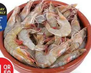 Fresh Prawns Big (20/30) UAE, QAR 21.50 at Safari Hypermarket