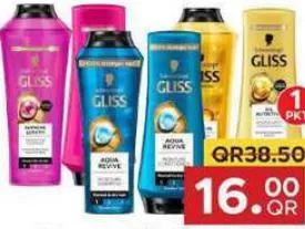 Schwarzkopf Gliss Shampoo + Conditioner, QAR 16.00 at Family Food Centre