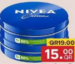 Nivea Creme Tin, QAR 15.00 at Family Food Centre