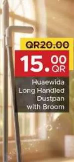 Huaewida Long Handled Dustpan with Broom, QAR 15.00 at Family Food Centre