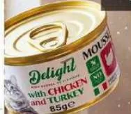 Delight Mousse Salmon & Shrimp / Chicken & Turkey, QAR 4.75 at Family Food Centre