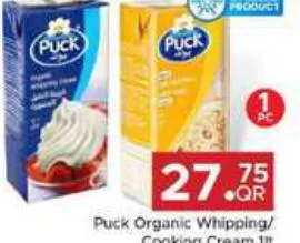 Puck Organic Whipping / Cooking Cream, QAR 27.75 at Family Food Centre
