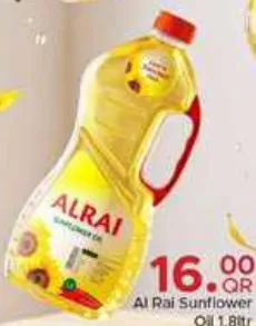 Al Rai Sunflower Oil, QAR 16.00 at Family Food Centre