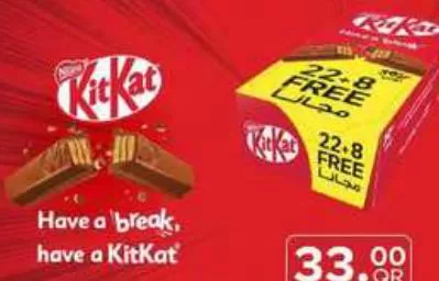 Kitkat 2 Fingers Original Milk Chocolate Wafer, QAR 33.00 at Family Food Centre