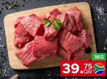 Beef Boneless Cubes South Africa, QAR 39.75 at Family Food Centre