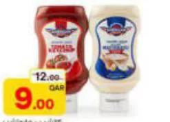 American Select Ketchup + Mayochup, QAR 9.00 at Paris Hypermarket