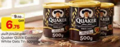 Quaker Quick Cooking White Oats, QAR 6.75 at Paris Hypermarket