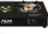Alm Gas Stove 2 Burner Black Glass, QAR 89.00 at Paris Hypermarket