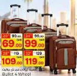 Bullet 4 Wheel Soft Trolley, QAR 69.00 at Paris Hypermarket