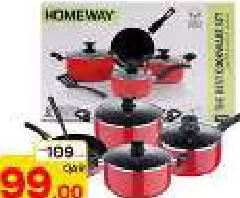 Home Way 8pcs Nonstick Cookware Set HW9MN, QAR 99.00 at Paris Hypermarket