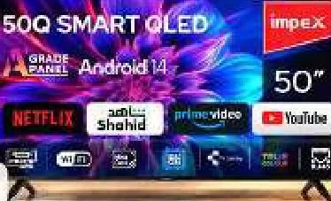 Impex 50Q Smart Qled Android 14 Tv, QAR 649.00 at Paris Hypermarket