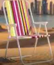 Grandala Folding Back Stripe Chair, QAR 22.00 at Family Food Centre