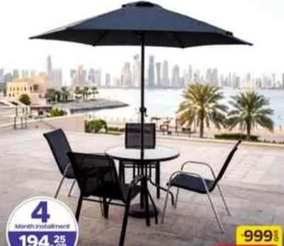 Grandala Patio 4 with Umbrella Set GB-PT3001, QAR 777.00 at Family Food Centre