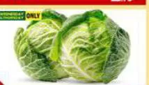 Cabbage, QAR 2.75 at Paris Hypermarket