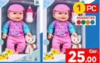 Baby Doll With Bottle Play Set, QAR 25.00 at Mark and Save