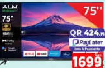 75" Android TV, QAR 1,699.00 at Mark and Save