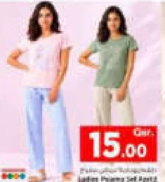 Ladies Pajama Set, QAR 15.00 at Mark and Save