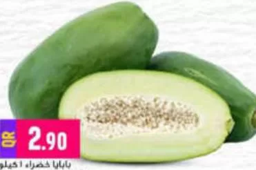 Green papaya, QAR 2.90 at Marza Hypermarket
