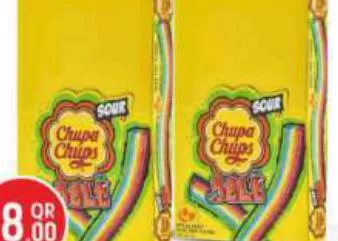 Chupa Chups Extruded Sour Belt Monos, QAR 18.00 at Safari Hypermarket