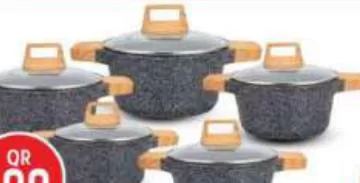 Nuna Marble Coated Cookware Set 10pcs, QAR 199.00 at Safari Hypermarket