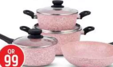 Brunswick Forged Aluminium Cookware Set 7pcs, QAR 99.00 at Safari Hypermarket