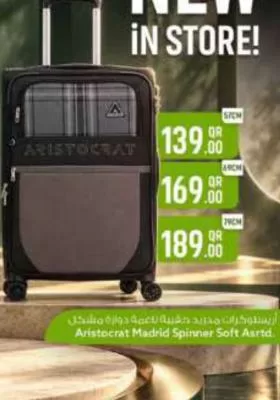 Aristocrat Madrid Spinner Soft Asrtd., QAR 139,169,189.00 at Safari Hypermarket