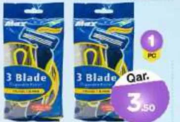 Max 3 Blade Disposable Razors, QAR 3.50 at Mark and Save