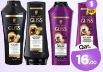 Gliss Shampoo + Cond, QAR 16.00 at Mark and Save