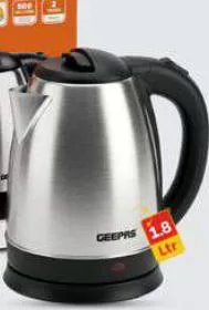 Geepas Elec Kettle 1.8L GK5454, QAR 29.00 at Paris Hypermarket