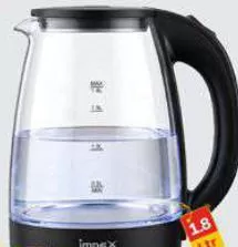 Impex S/S Electric Kettle 1.8L, QAR 35.00 at Paris Hypermarket