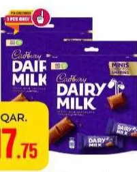 Cadbury Dairy Milk Plain Mini Bag, QAR 17.75 at Paris Hypermarket