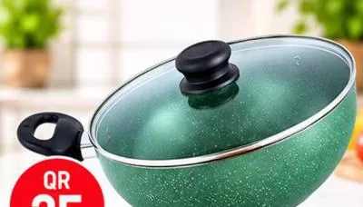 Kitchenmaid Kadai With Lid 24cm, QAR 25.00 at Mark and Save