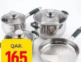 Homeway Ss Freshware Cooking Set 7pcs Hw3869, QAR 165.00 at Paris Hypermarket
