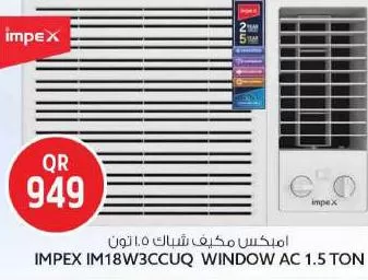 IMPEX IM18W3CCUQ WINDOW AC 1.5 TON, QAR 949.00 at Safari Hypermarket