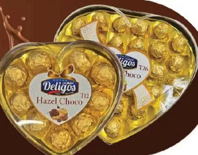 Deligos Hazel Choco Heart, QAR 9.00 - 18.00 at Mark and Save