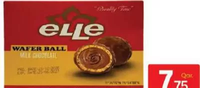 Elle Milk Chclts Fld Crm Wfr Ball, QAR 7.75 at Mark and Save