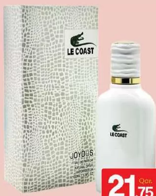 Joyous Le Coast EDP, QAR 21.75 at Mark and Save