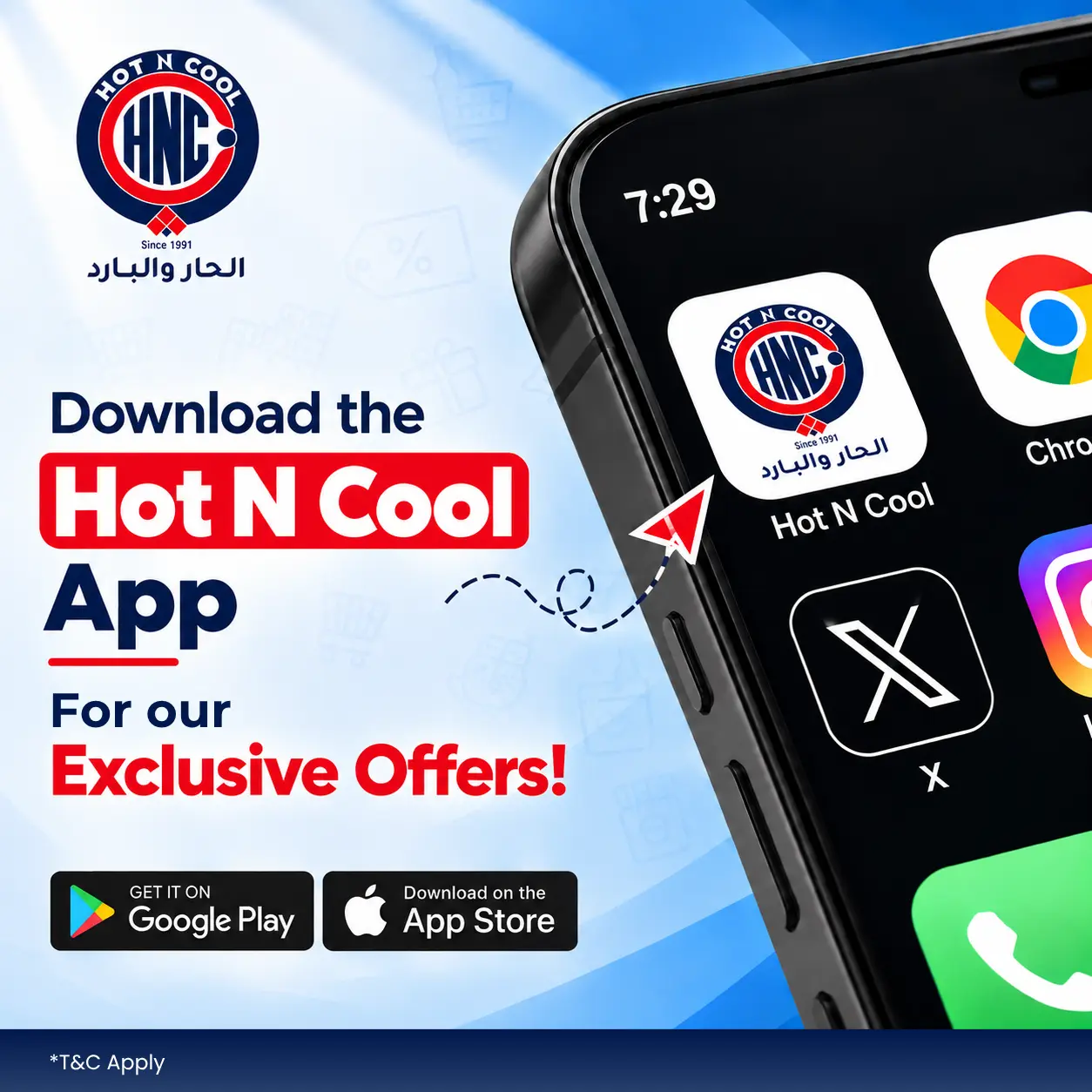 Download the Hot N Cool App & Enjoy Exclusive Offers