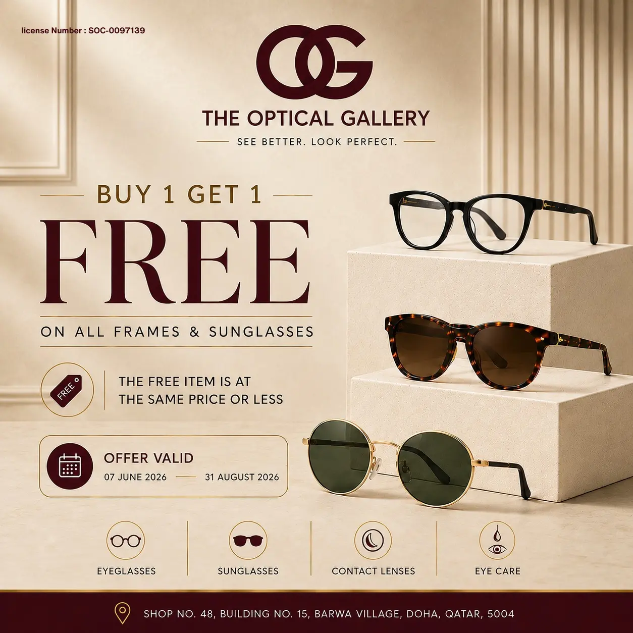 Exclusive Buy 1 Get 1 FREE Offer ✨👓