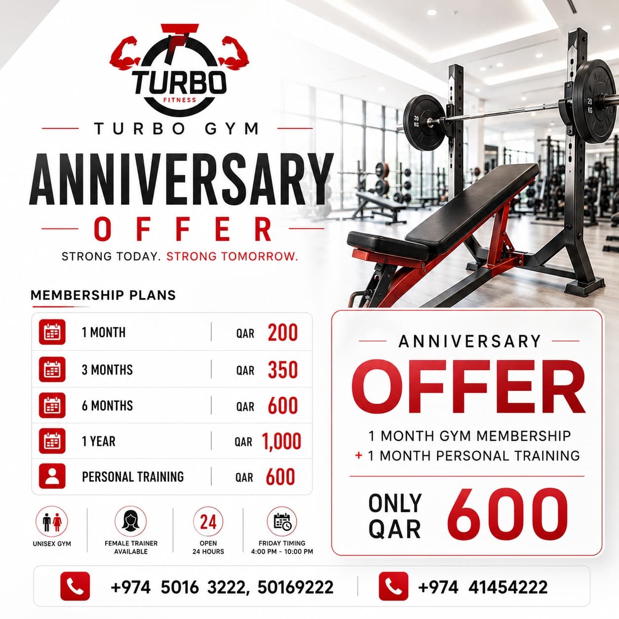Celebrate Our Anniversary with Amazing Offers! 💪💥 offer